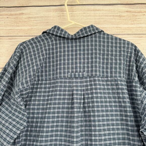 Royal Robbins Outdoor Roll Tab Sleeves‎ Button Down Shirt Men's Size L Blue - Picture 4 of 13